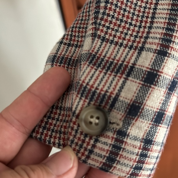 Isabel Marant Etoille Plaid Linen Jacket unlined Sz 42 - Picture 5 of 8